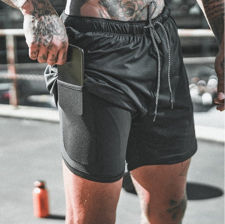 Shorts de Compresión con Bolsillo DAILYRUN | Secado Rápido Running Gym Tallas S-XXXL