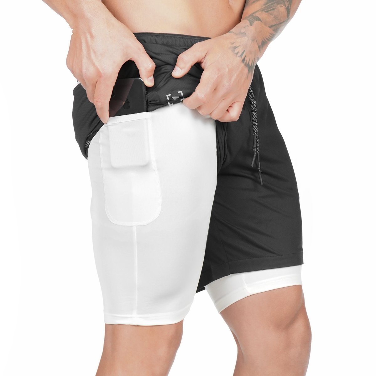Shorts de Compresión con Bolsillo DAILYRUN | Secado Rápido Running Gym Tallas S-XXXL