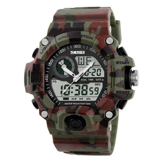 Reloj Deportivo Camuflaje para Hombre — Resistente al Agua 50M