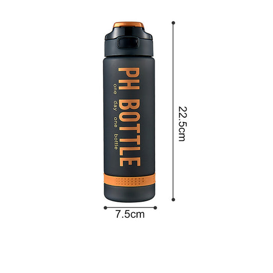 Botella Deportiva 1000ml DAILYRUN | Plástico Mate Negro Gran Capacidad Gym y Outdoor