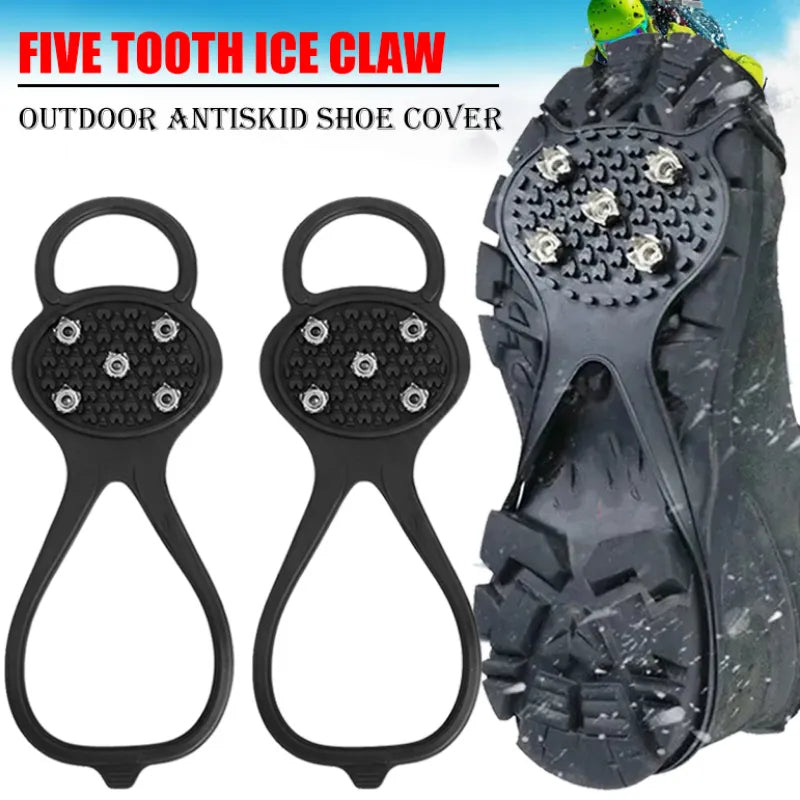 Crampones Antideslizantes para Nieve DAILYRUN | 5 Dientes Senderismo y Escalada