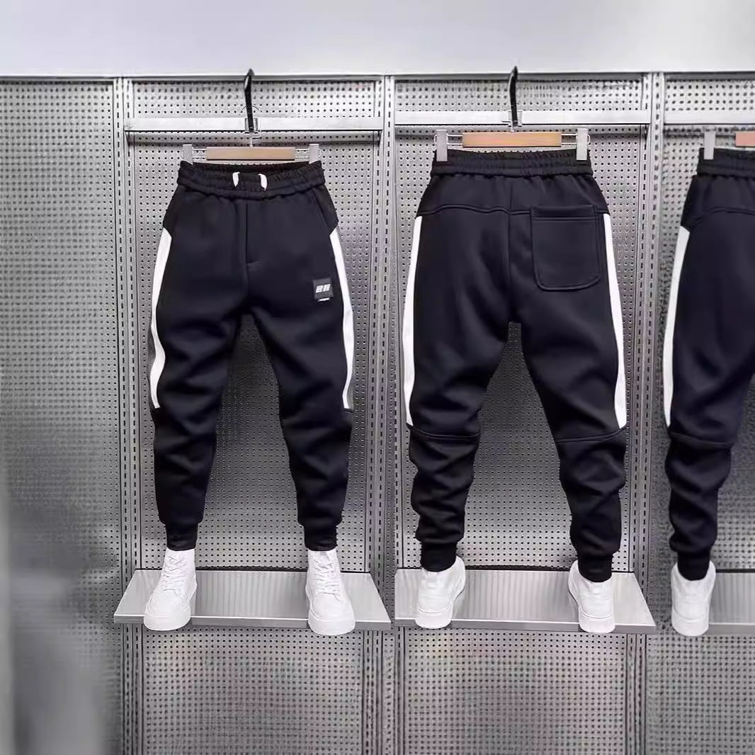 Pantalón Jogger Casual Hombre — Poliéster Suelto con Puños Elásticos