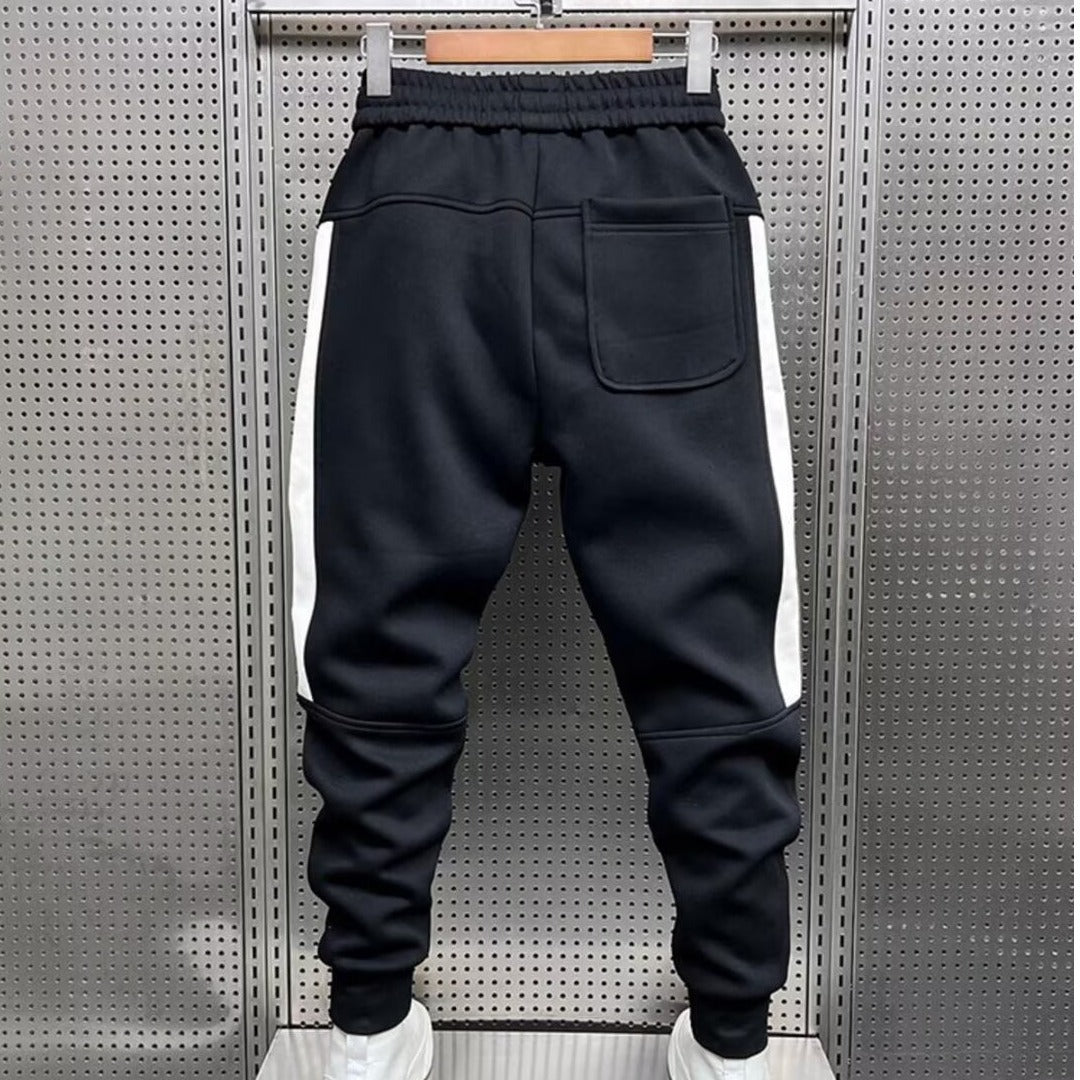Pantalón Jogger Casual Hombre — Poliéster Suelto con Puños Elásticos