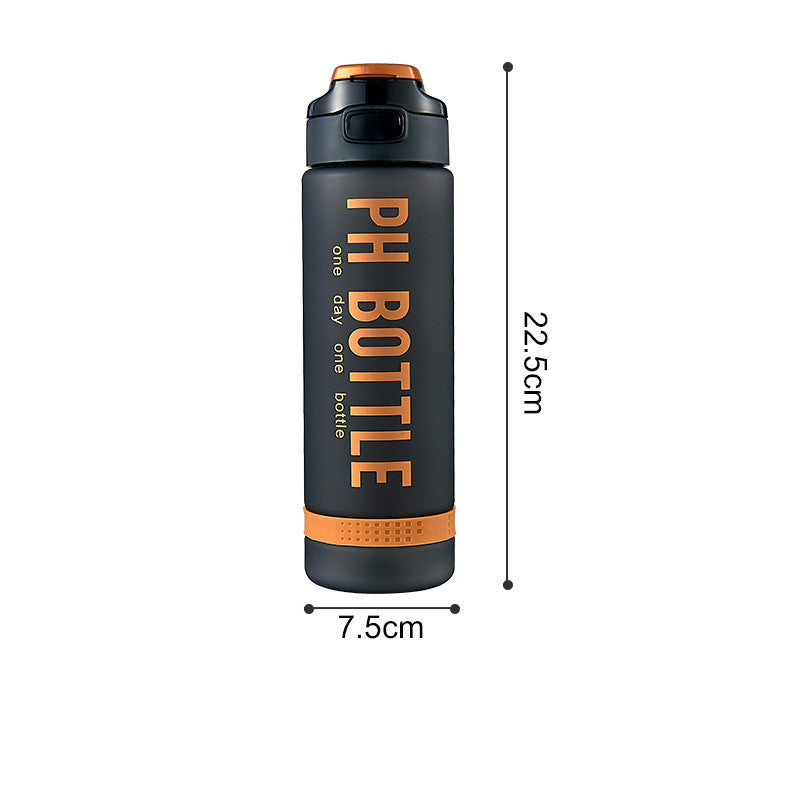Botella Deportiva 1000ml DAILYRUN | Plástico Mate Negro Gran Capacidad Gym y Outdoor