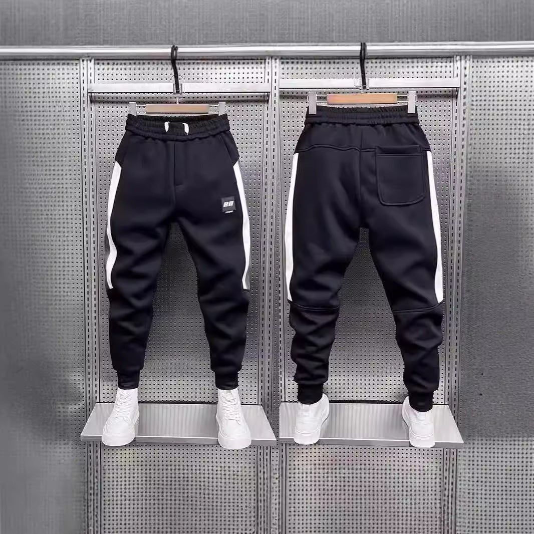 Pantalón Jogger Casual Hombre — Poliéster Suelto con Puños Elásticos